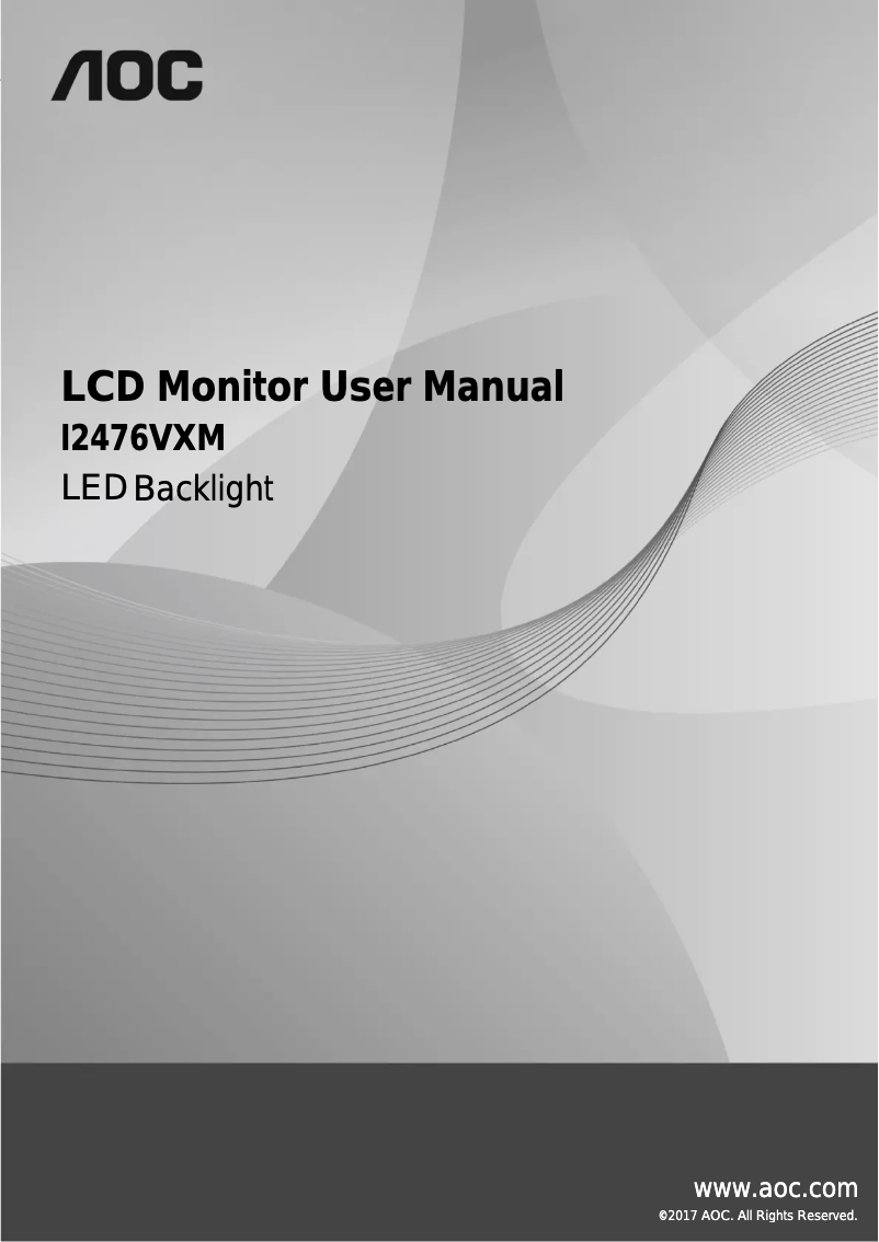 Page 1 de la notice Manuel utilisateur AOC Style-line I2476VXM