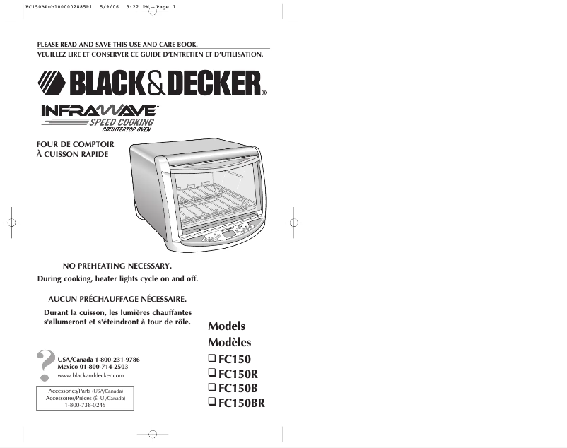 Page 1 de la notice Manuel utilisateur Black & Decker FC150R