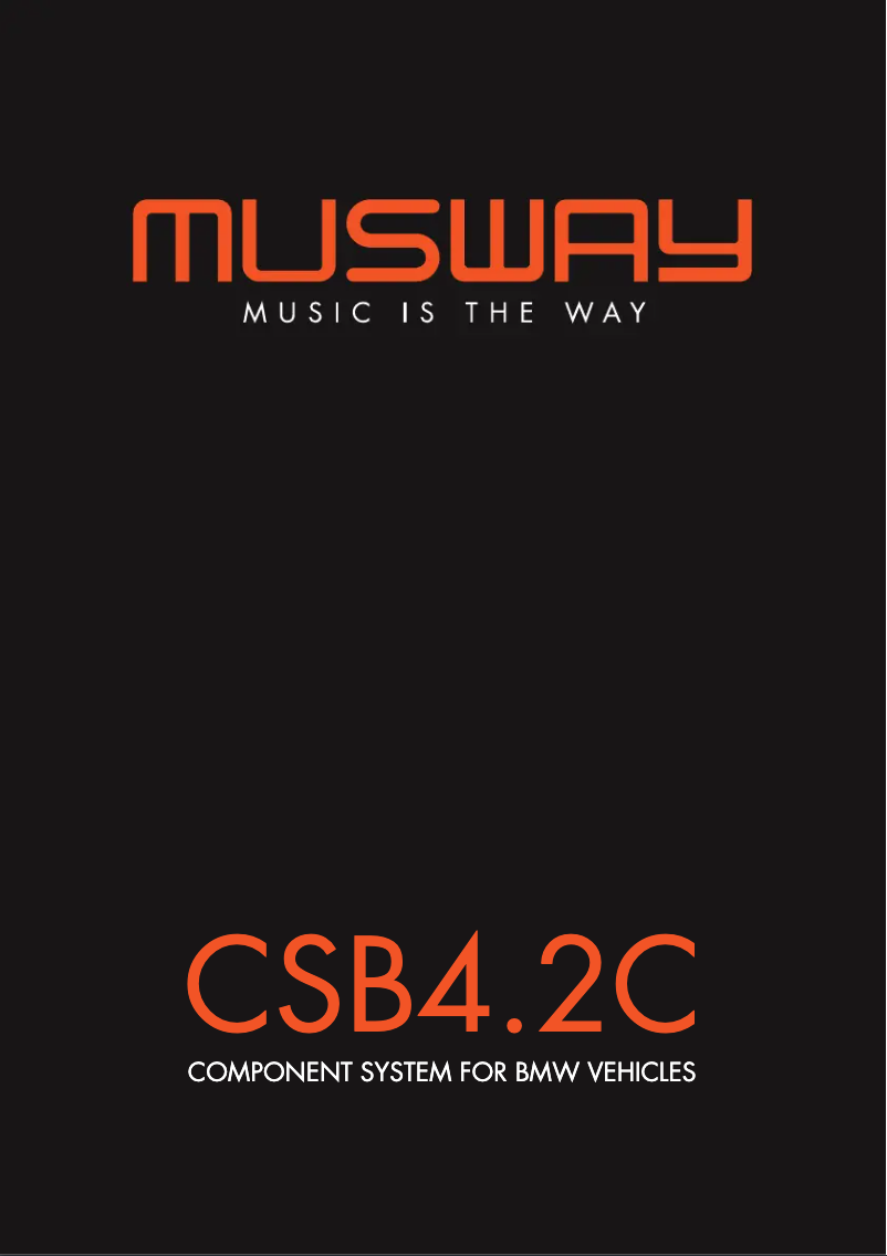 Page 1 de la notice Manuel utilisateur Musway CSB8WSUBWOOFERS