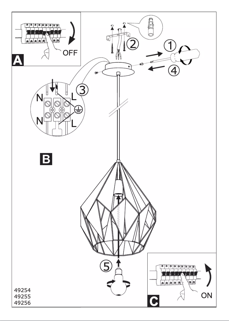 Page n°1 - Manuel utilisateur Eglo Vintage Carlton 1