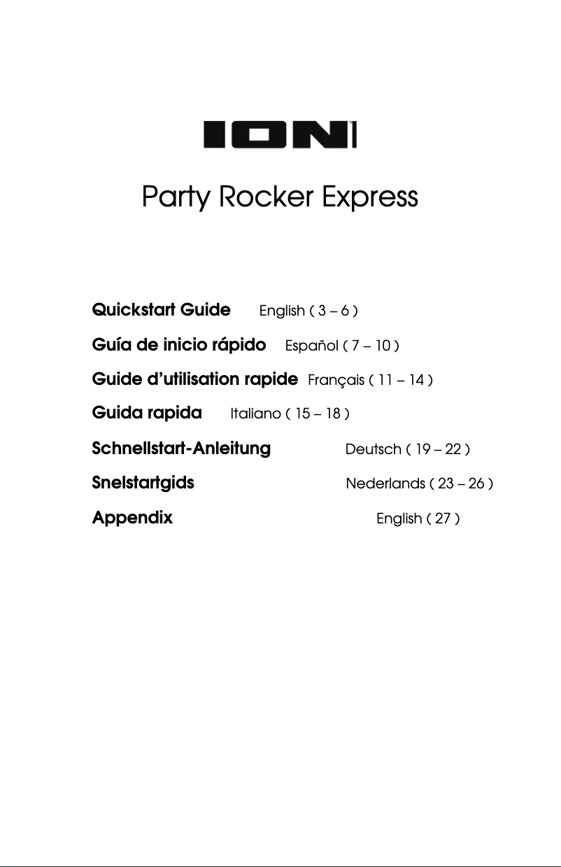 Página 1 del manual Manual de usuario ION Party Rocker Express