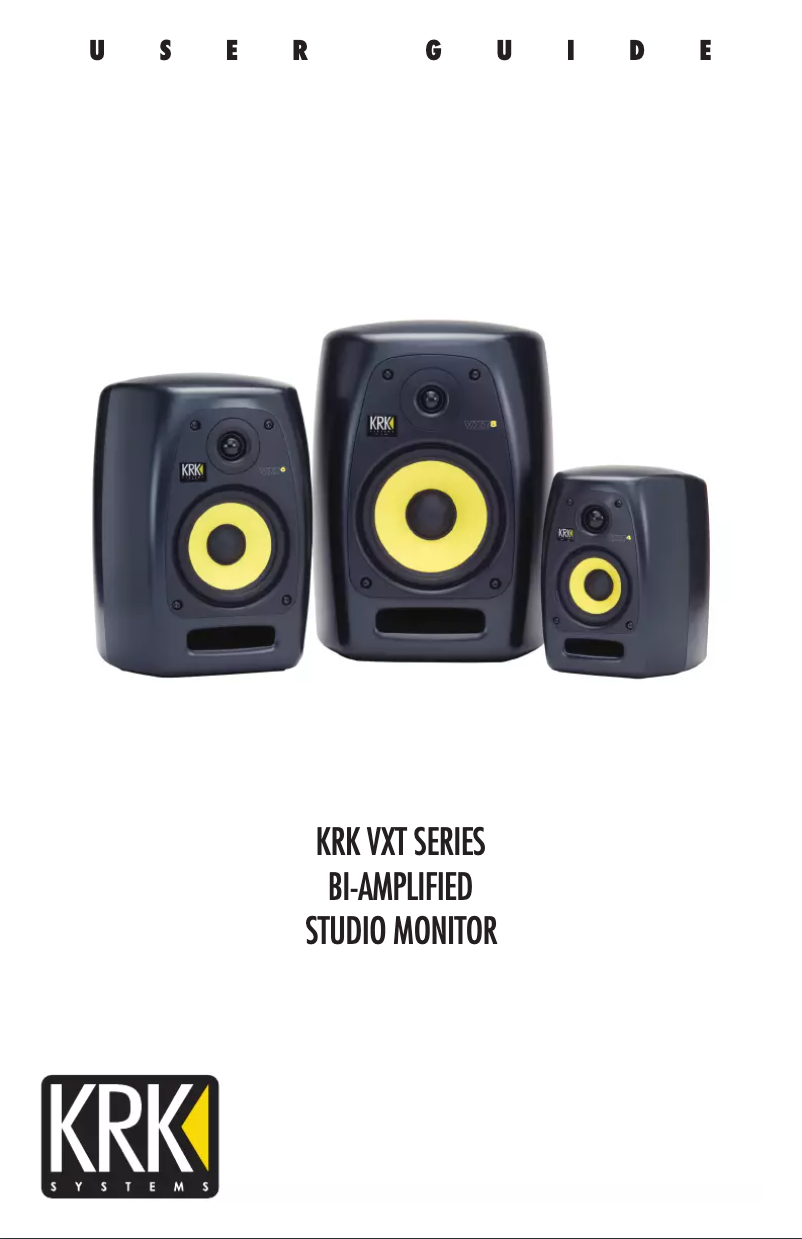 Page 1 de la notice Manuel utilisateur KRK VXT6