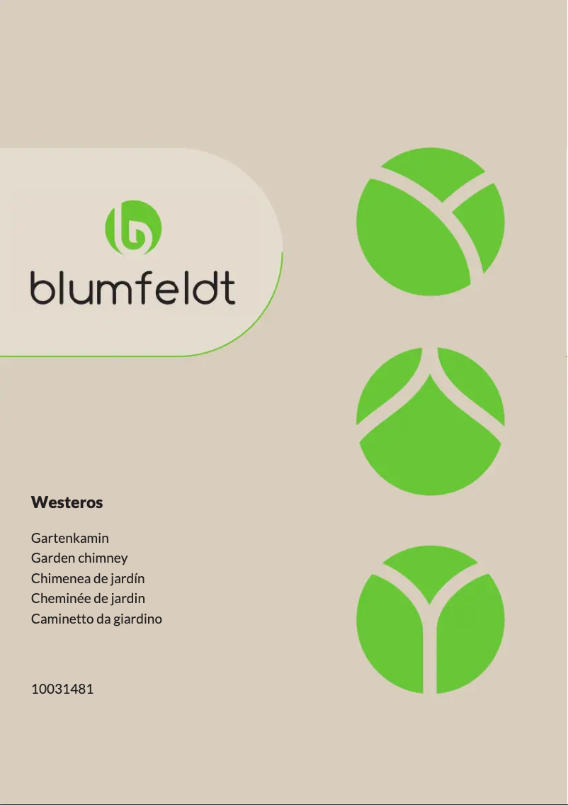 Page n°1 - Manuel utilisateur Blumfeldt Westeros