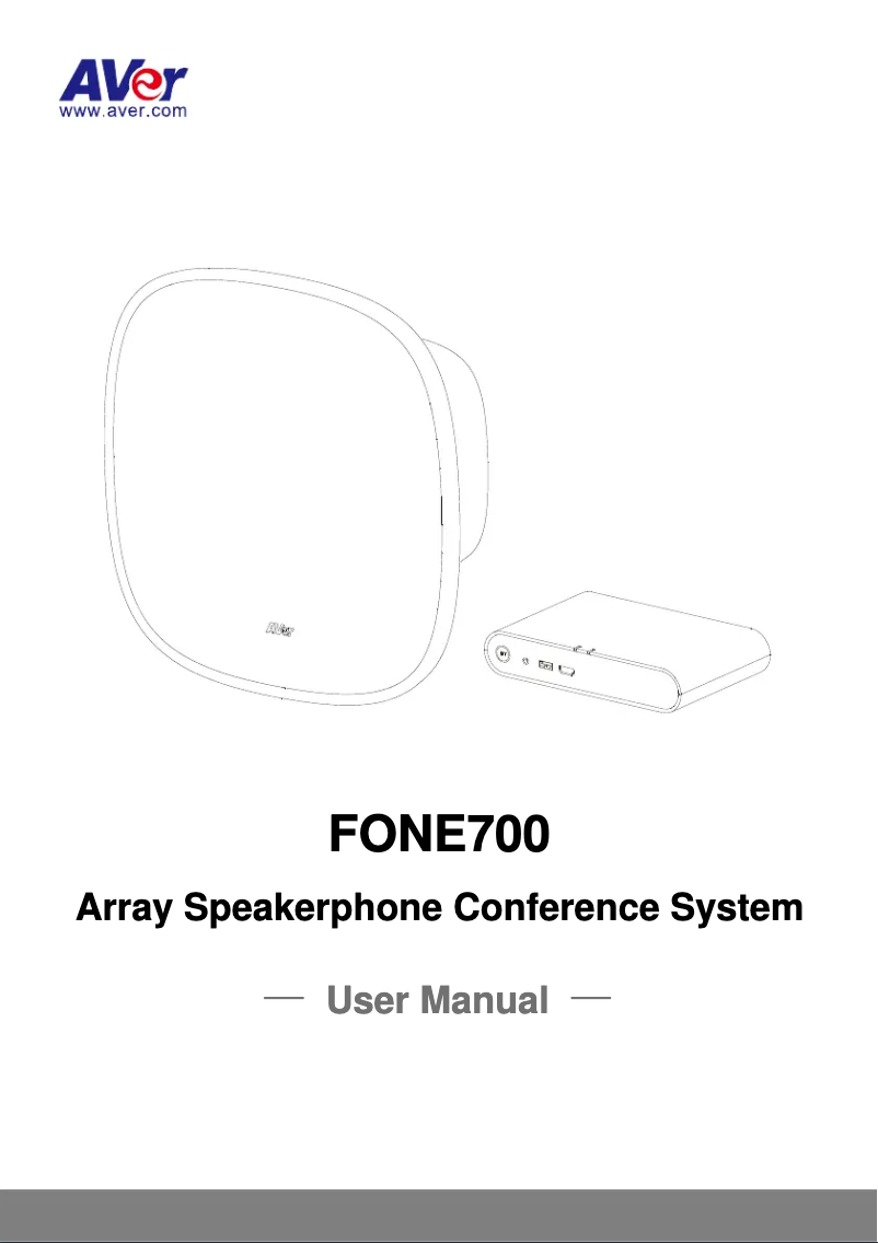 Page 1 de la notice Manuel utilisateur AVer FONE700