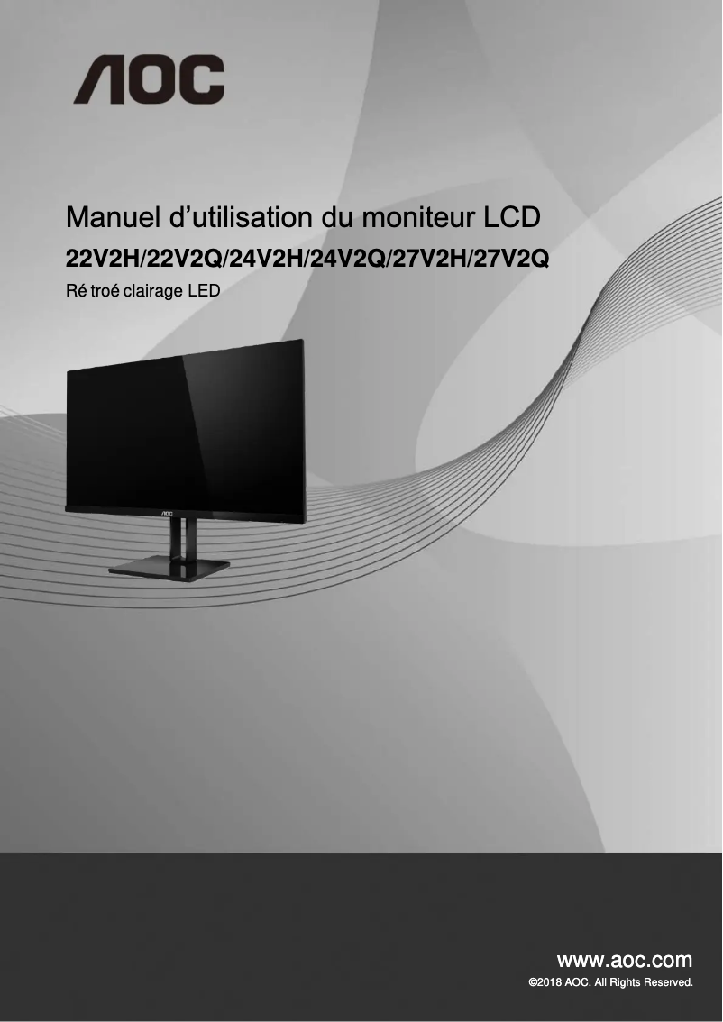 Page n°1 - Manuel utilisateur AOC Value-line 24V2Q