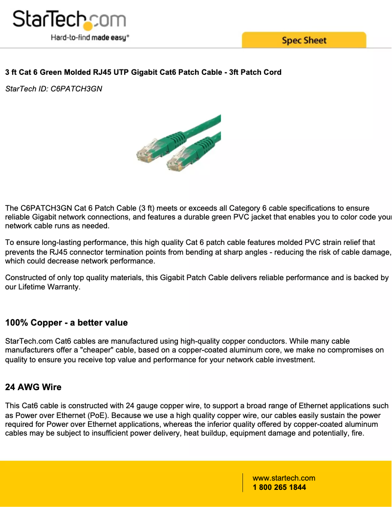 Image de la première page du manuel de l'appareil C6PATCH3GN