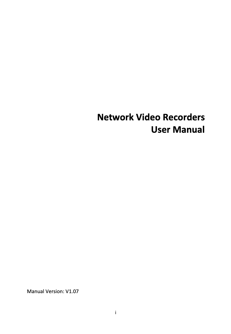 Page n°1 - Manuel utilisateur UniView NVR304-16EP-B