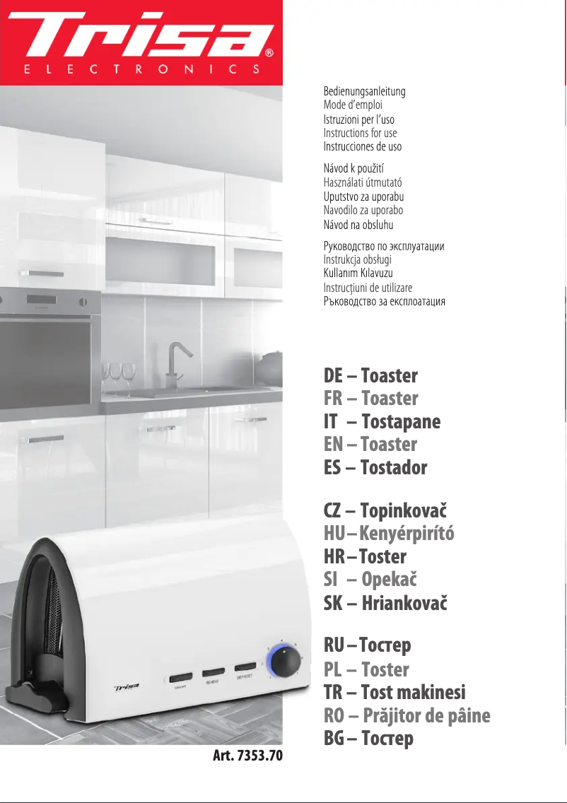 Page n°1 - Manuel utilisateur Trisa Toast & Slide 7353.70