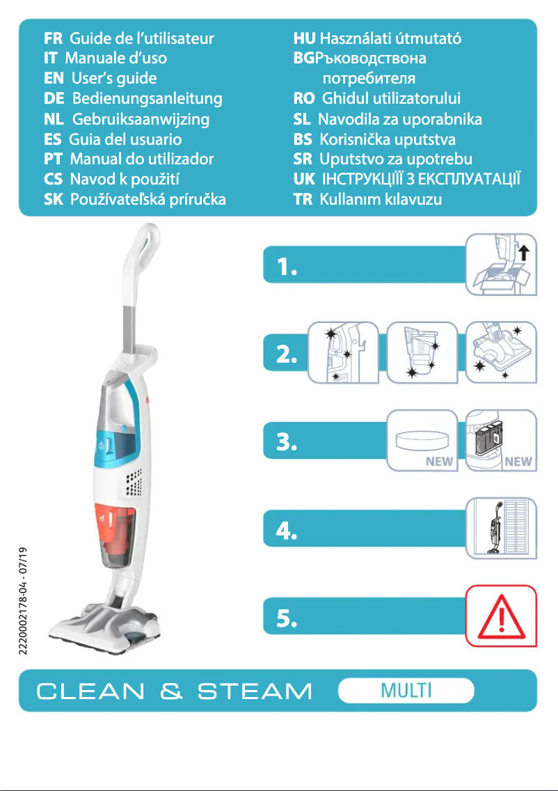 Page n°1 - Manuel utilisateur Rowenta Clean & Steam Mutli RY8544WH