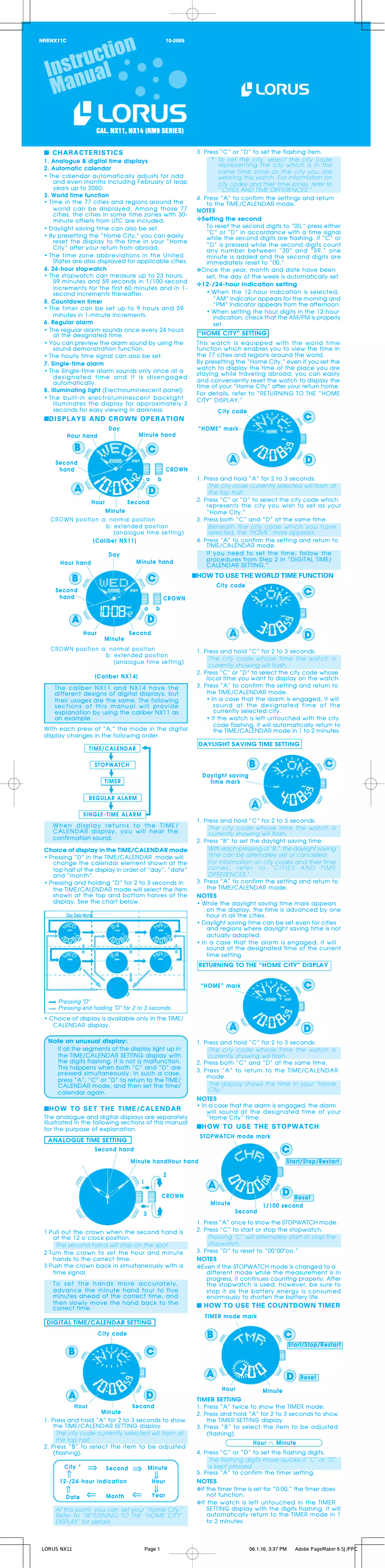 Image de la première page du manuel de l'appareil NX11