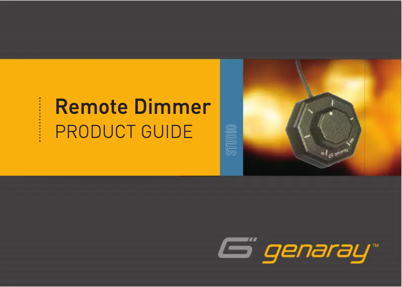 Page 1 de la notice Manuel utilisateur Genaray Remote Dimmer