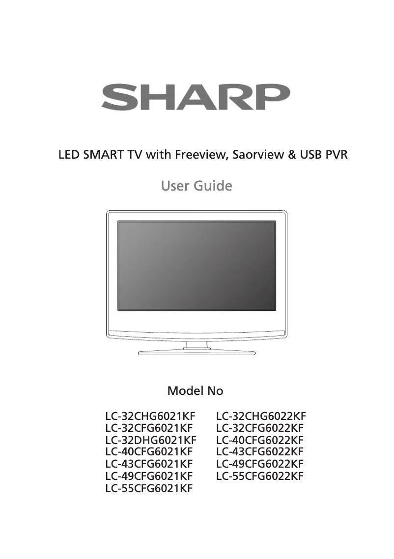 Page n°1 - Manuel utilisateur Sharp LC-40CFG6021KF