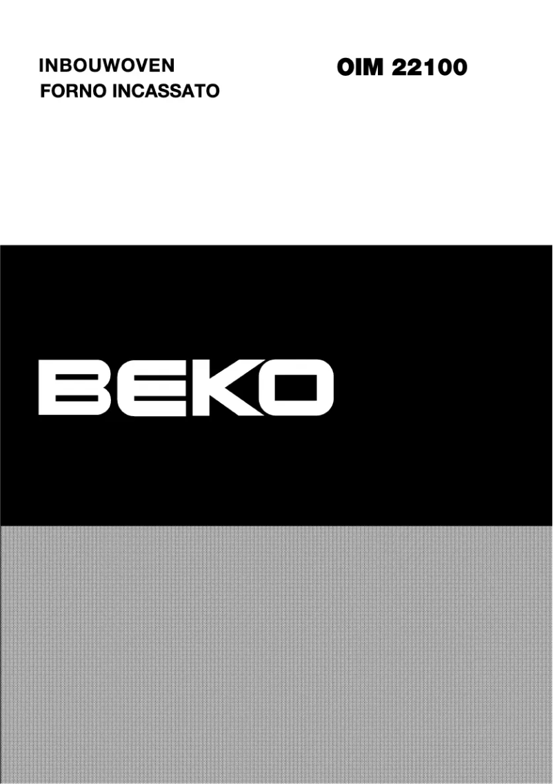 Page 1 de la notice Manuel utilisateur Beko OIE 22100 X