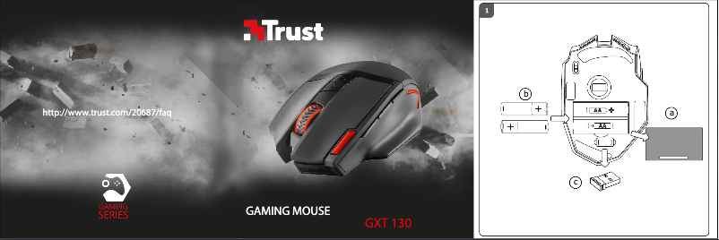 Page 1 de la notice Manuel utilisateur Trust GXT 130