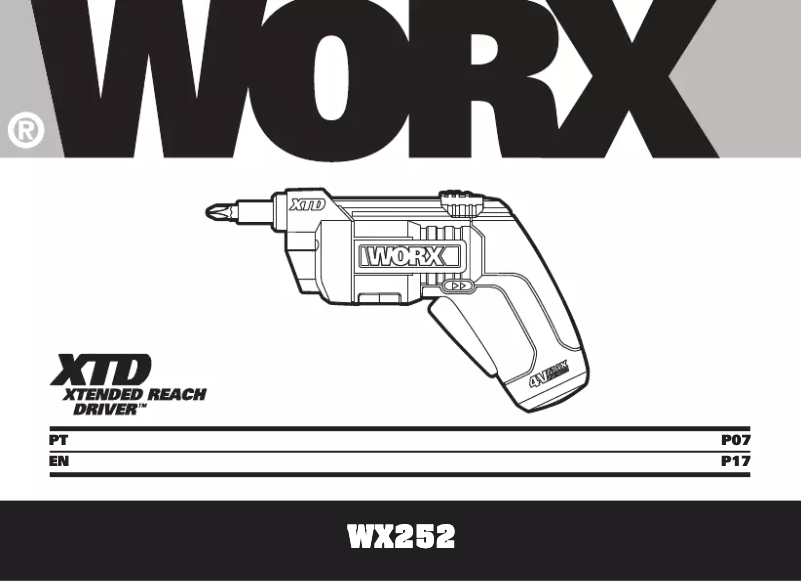 Page n°1 - Manuel utilisateur Worx WX252 XTD