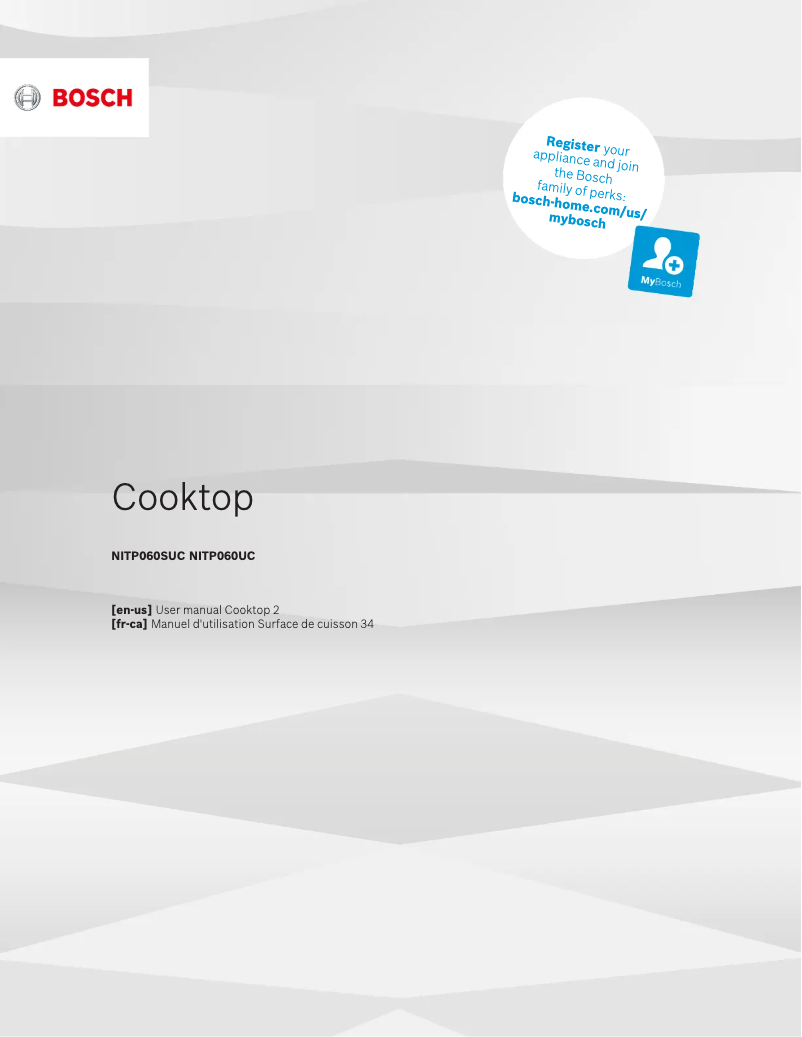 Page 1 de la notice Manuel d'utilisation et d'entretien Bosch NITP060UC