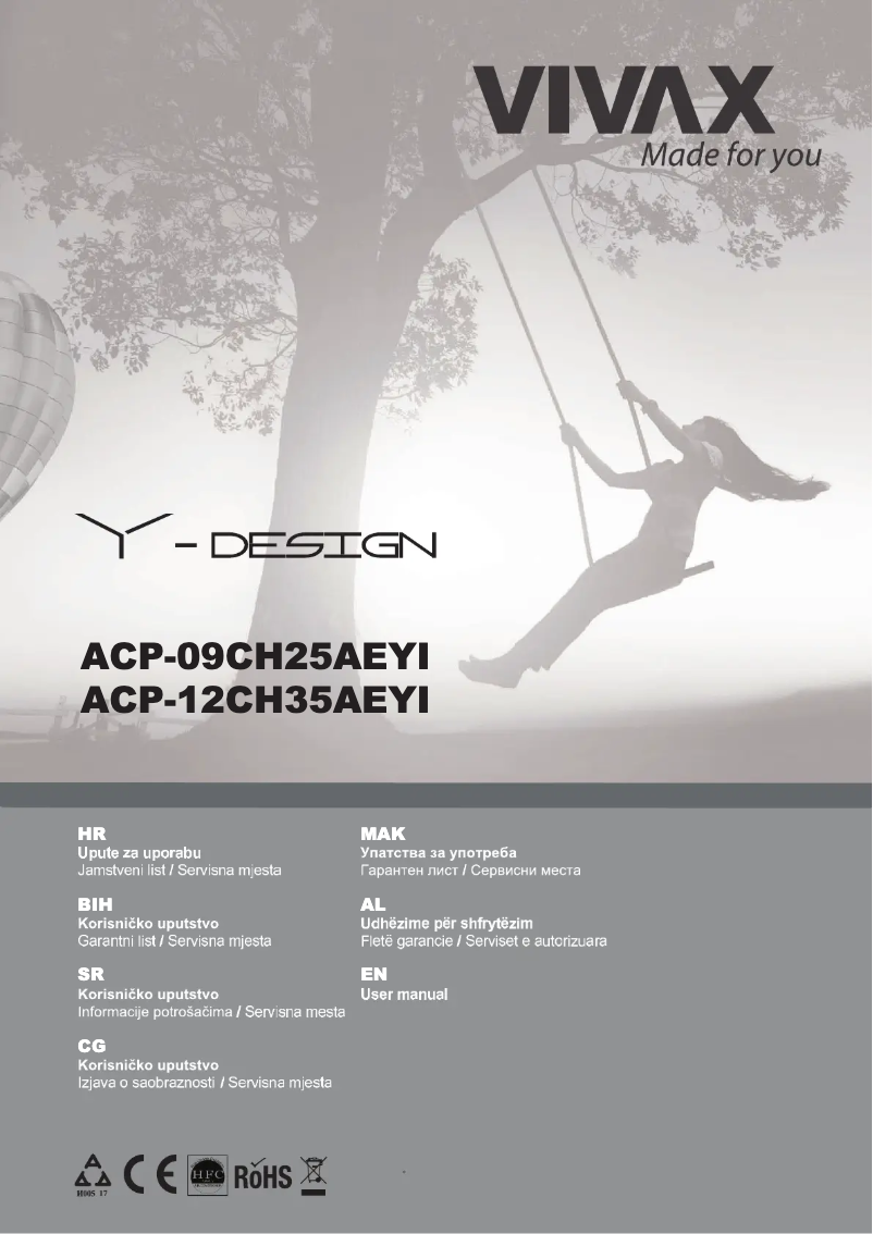 Page 1 de la notice Manuel utilisateur Vivax ACP-09CH25GENI