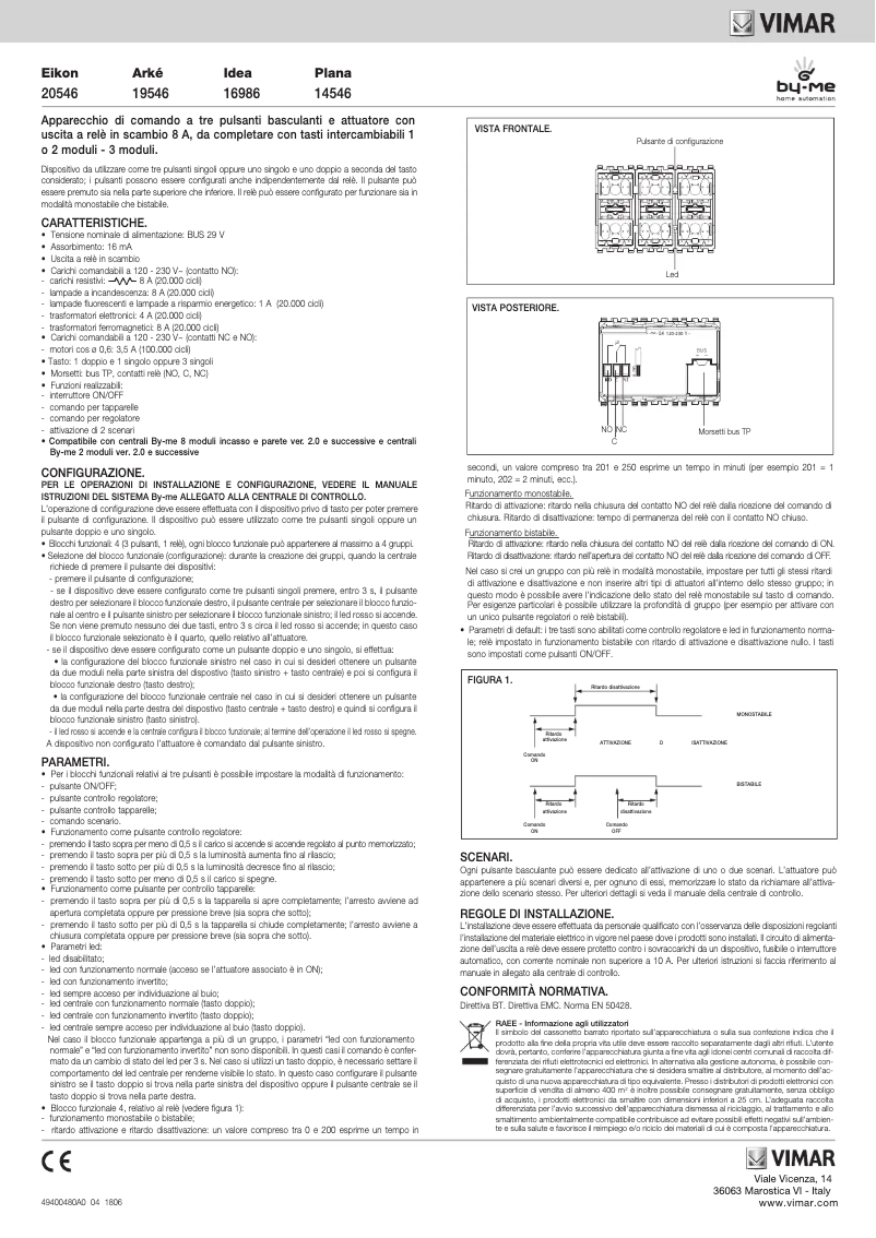 Page n°1 - Manuel utilisateur Vimar 16986.B