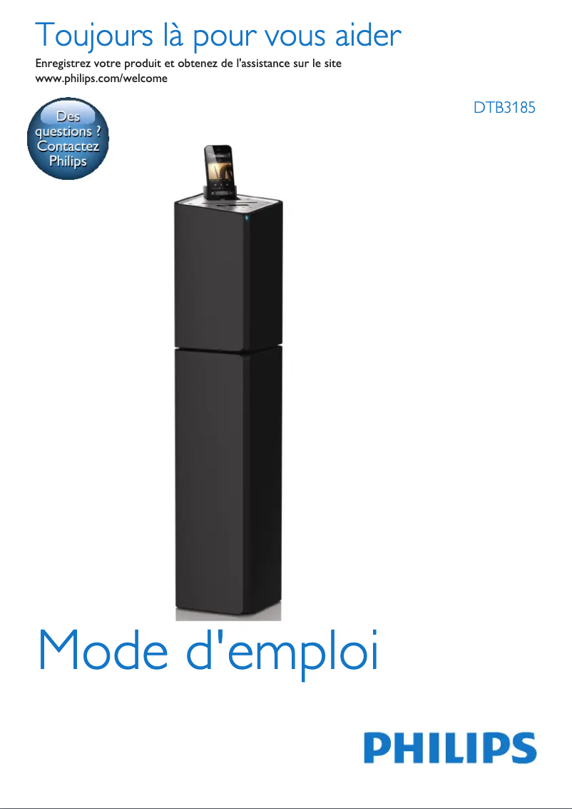 Page n°1 - Manuel utilisateur Philips DTB3185