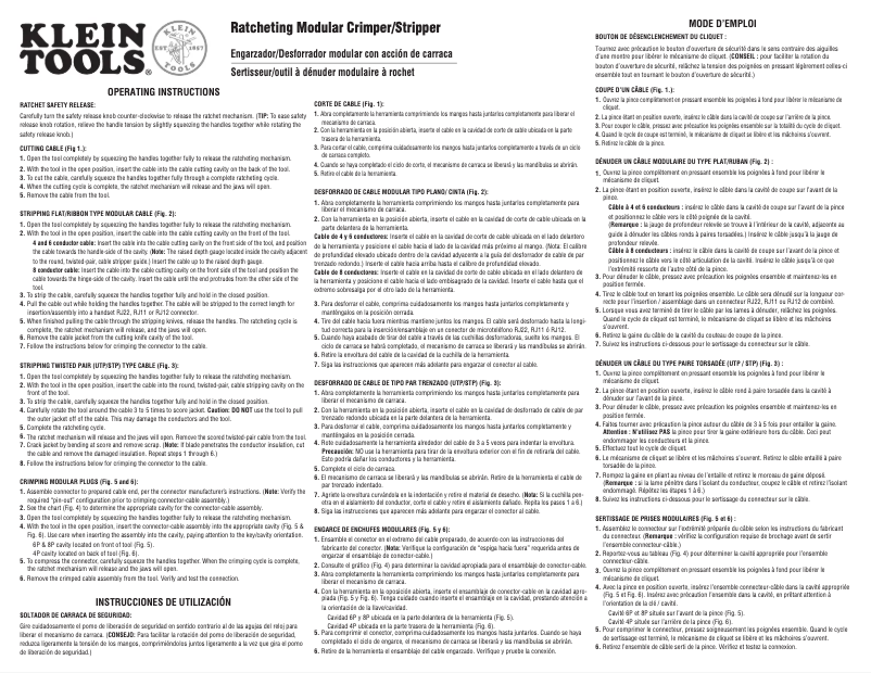 Page n°1 - Manuel utilisateur Klein Tools VDV226-011