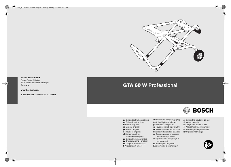 Image de la première page du manuel de l'appareil GTA 60 W Professional
