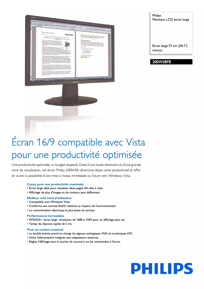 First page image of the manual for 200WS8FB