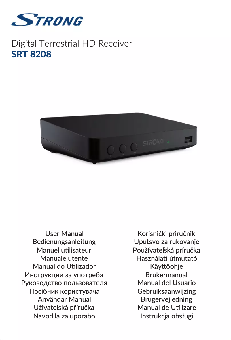 Page 1 de la notice Manuel utilisateur Strong SRT 8208