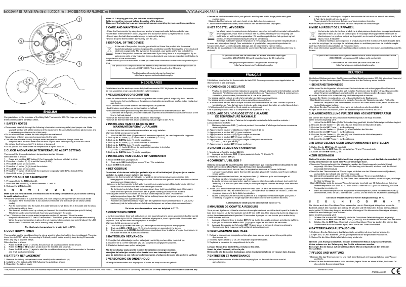 Página 1 del manual Manual de usuario Topcom 200