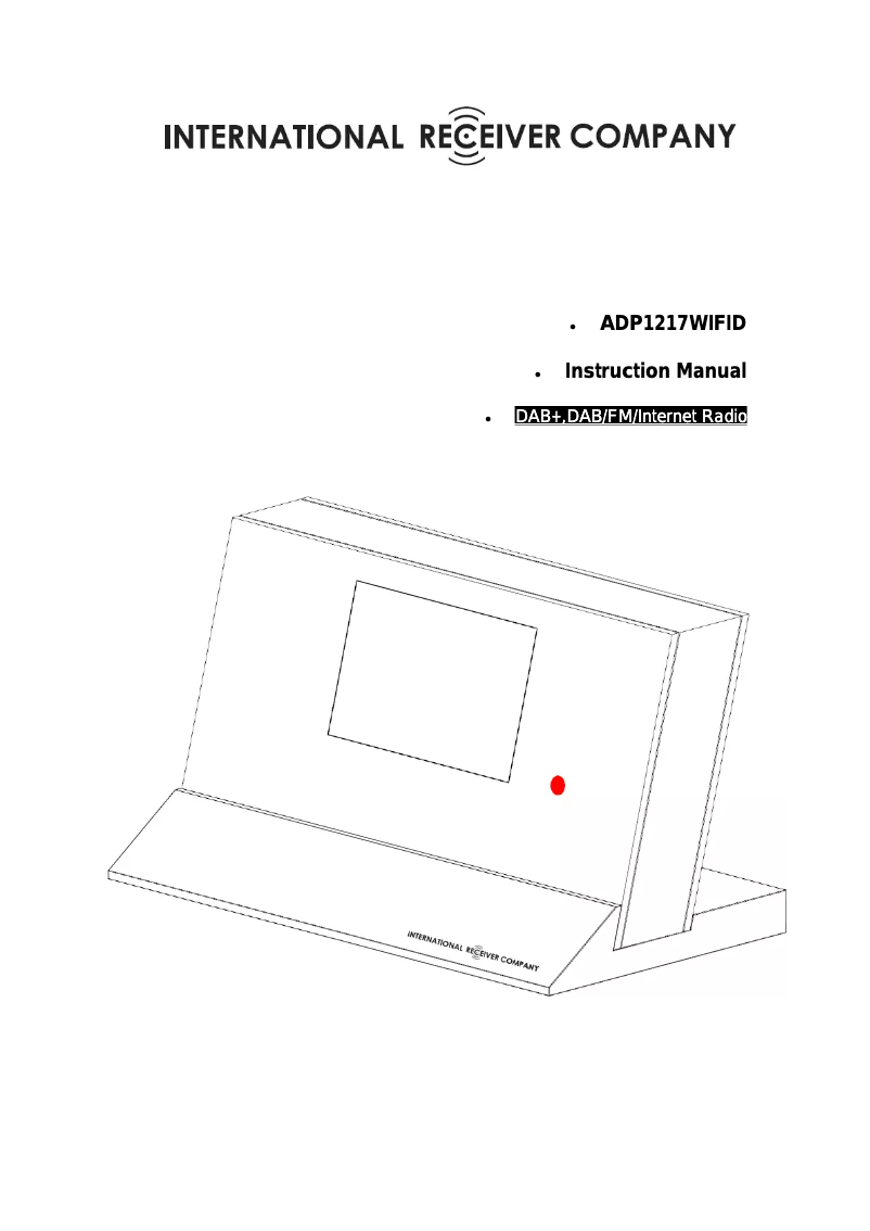Página 1 del manual Manual de usuario IRC ADP1217WIFID