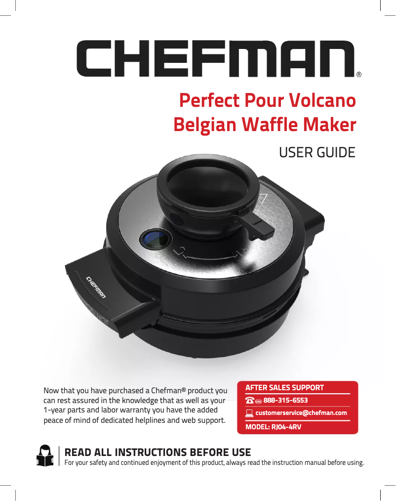 Página 1 del manual Manual de usuario Chefman Perfect Pour Volcano