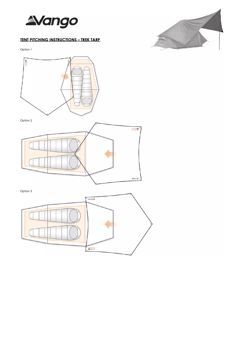 Page n°1 - Manuel utilisateur Vango Trek Tarp