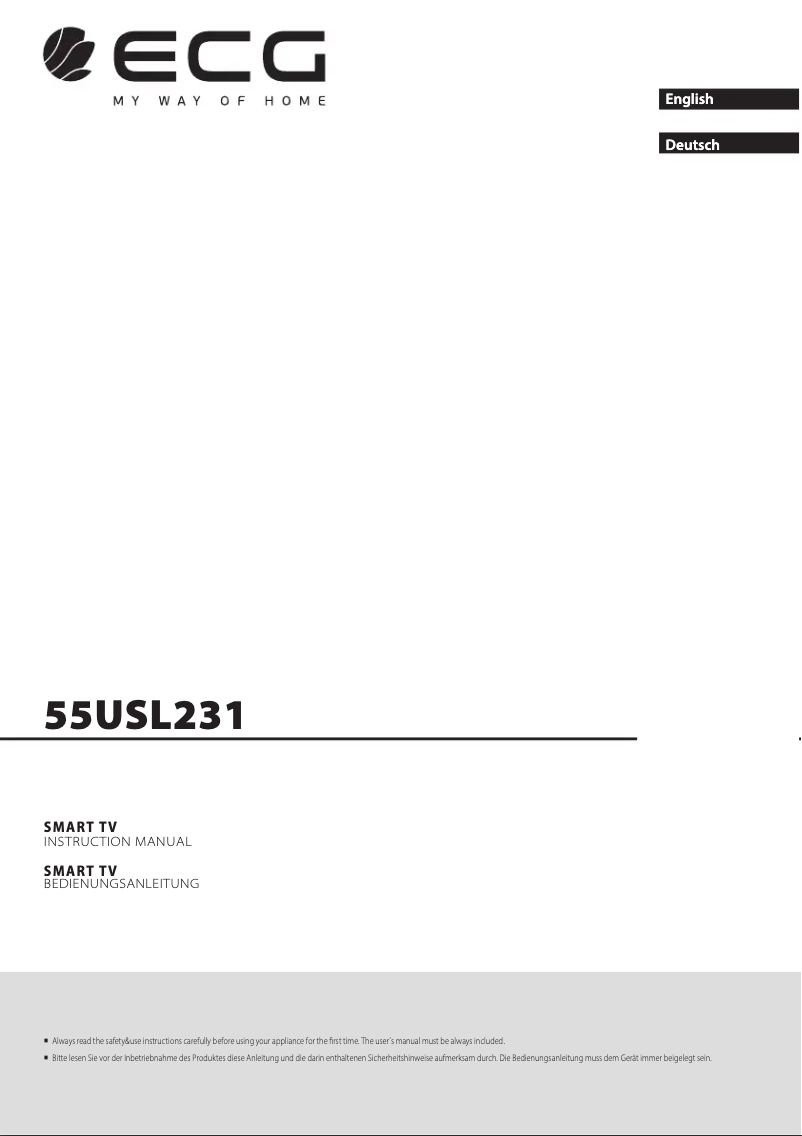 Image de la première page du manuel de l'appareil 55USL231