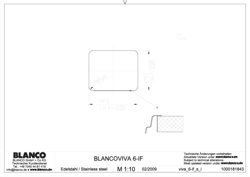 Page 1 de la notice Manuel utilisateur BLANCO VIVA 6-IF