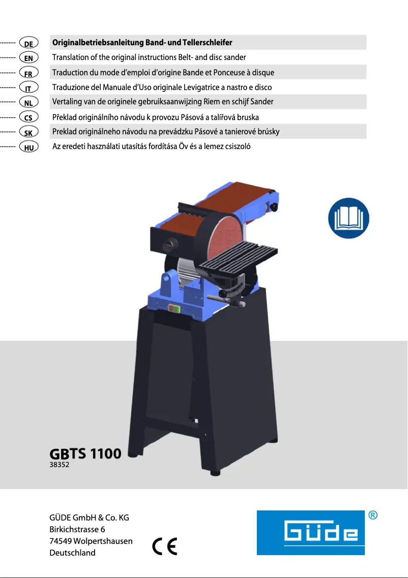 Page n°1 - Manuel utilisateur Güde GBTS 1100