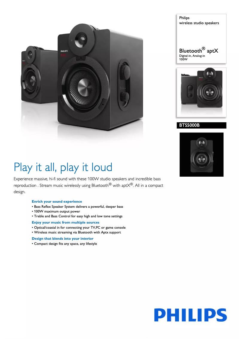 Image de la première page du manuel de l'appareil BTS5000B