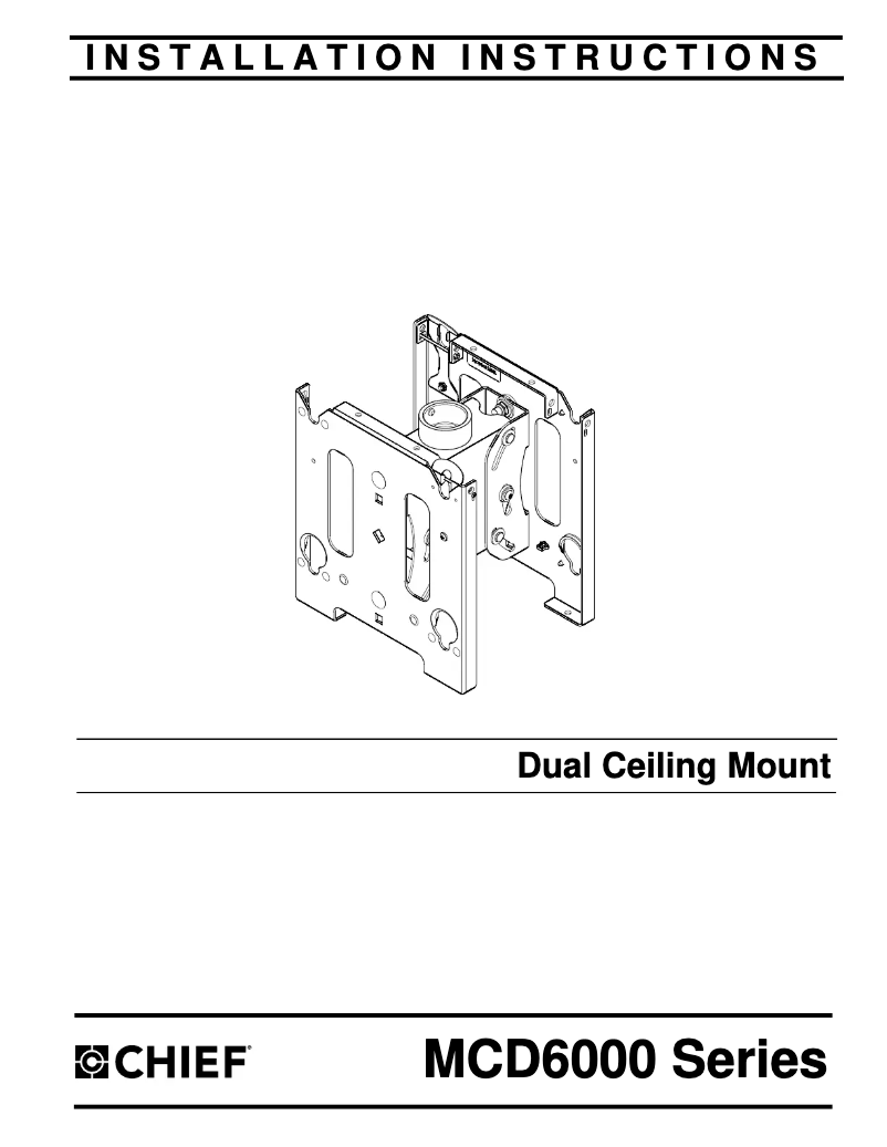 Page 1 de la notice Manuel utilisateur Chief MCD6124