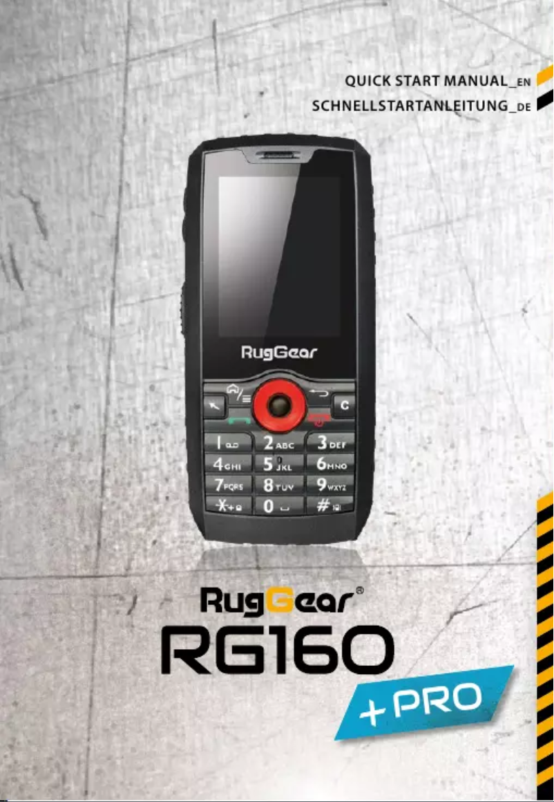 Page n°1 - Manuel utilisateur RugGear RG160 PRO