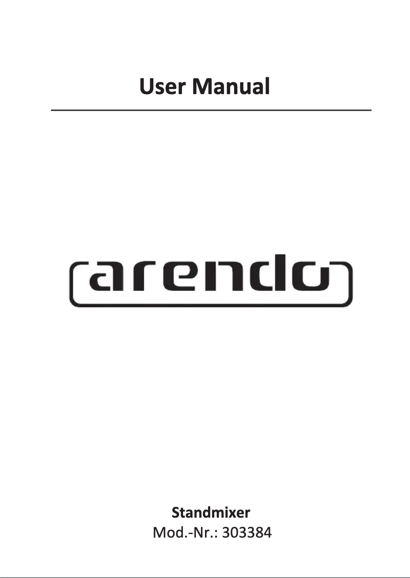 Page n°1 - Manuel utilisateur Arendo 303384