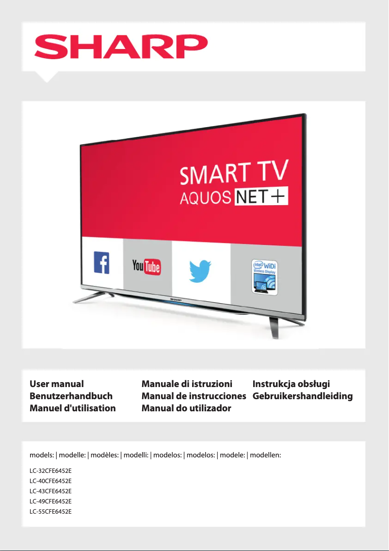 Page 1 de la notice Manuel utilisateur Sharp LC-40CFE6452E