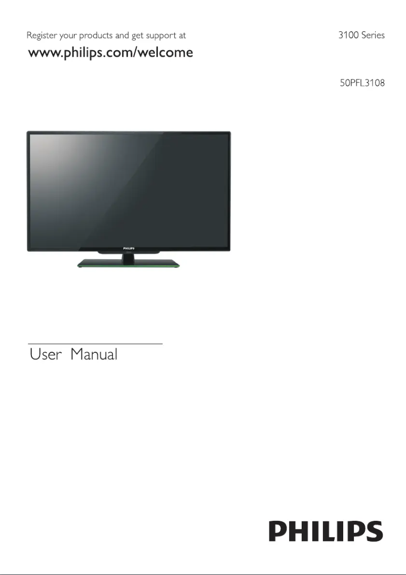 Page n°1 - Mode d'emploi Philips 50PFL3108S