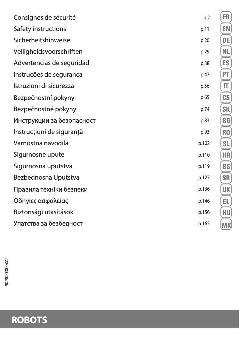 Page n°1 - Instructions de sécurité Rowenta X-Plorer Serie 75 S RR8567