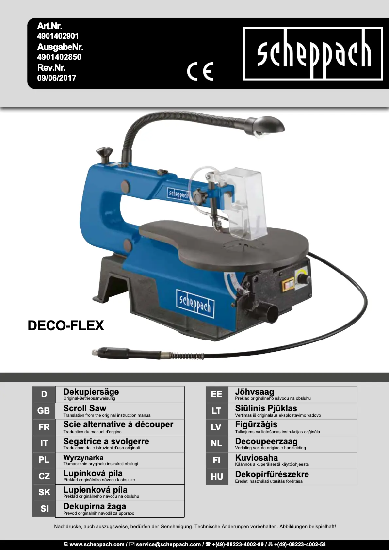 Image de la première page du manuel de l'appareil Deco-Flex