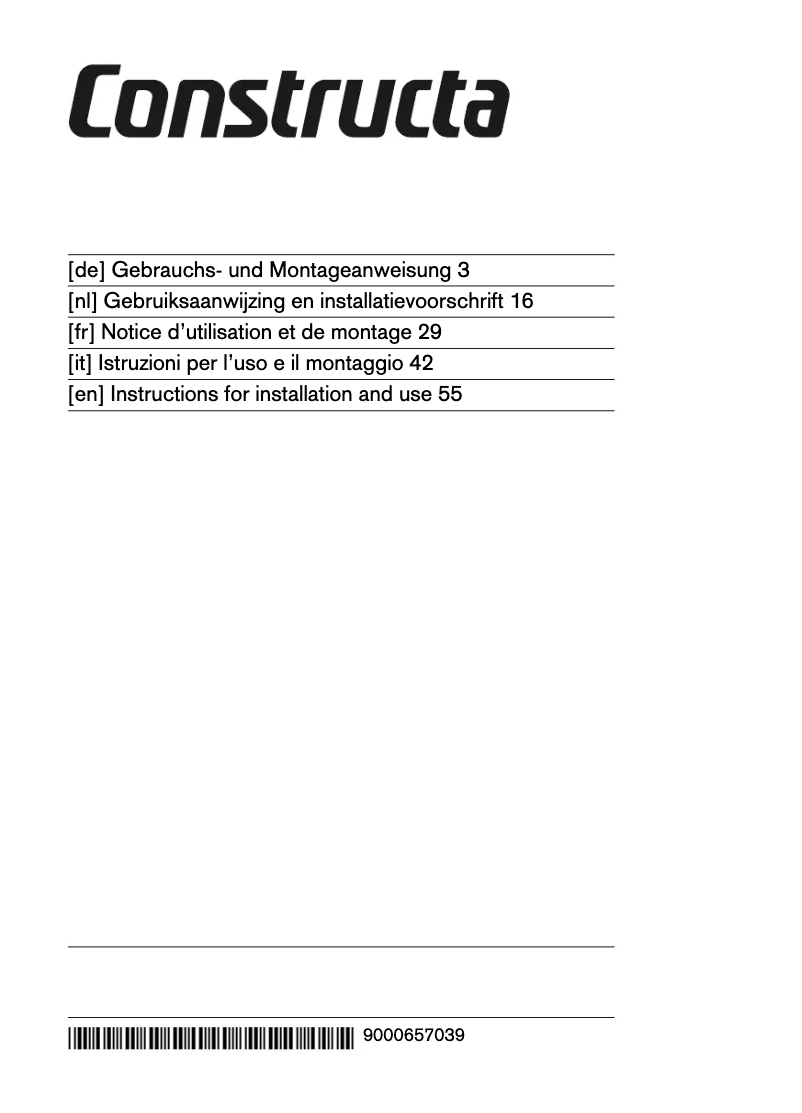 Page 1 de la notice Mode d'emploi Constructa CD53030