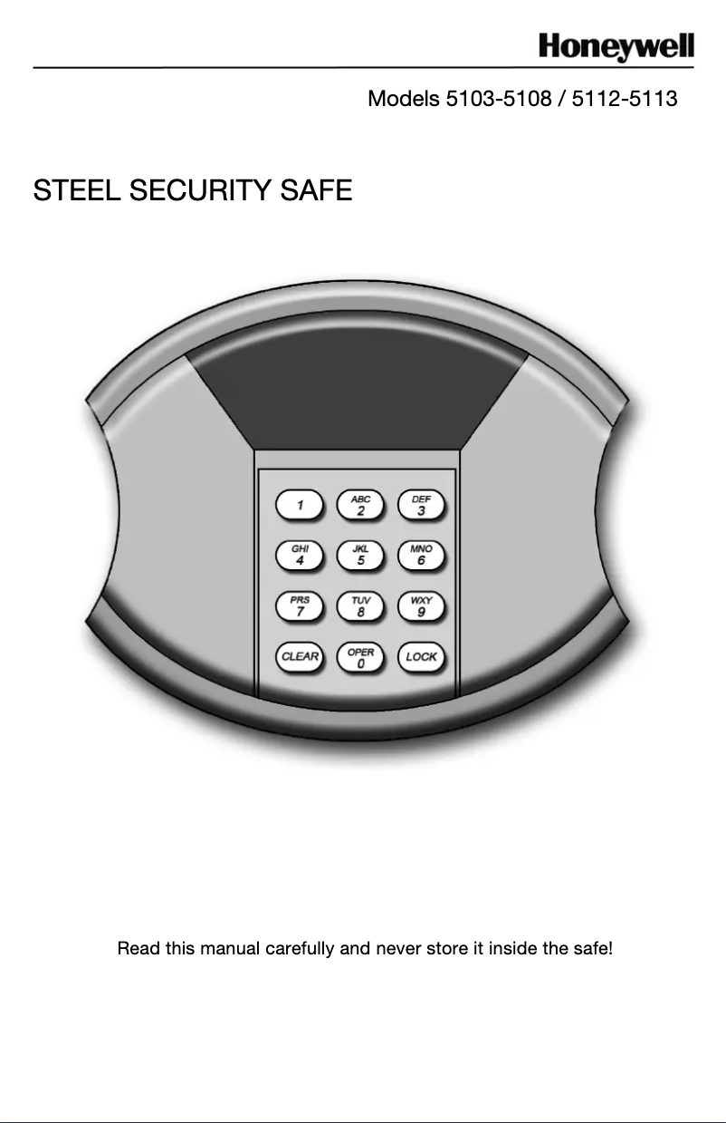 Page 1 de la notice Manuel utilisateur Honeywell 5107