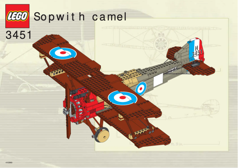 Page n°1 - Manuel utilisateur Lego Sopwith Camel 3451