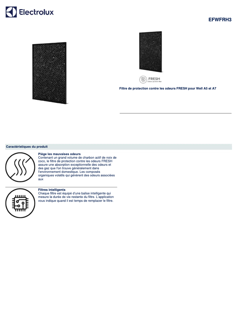 Page n°1 - Fiche technique Electrolux EFWFRH3