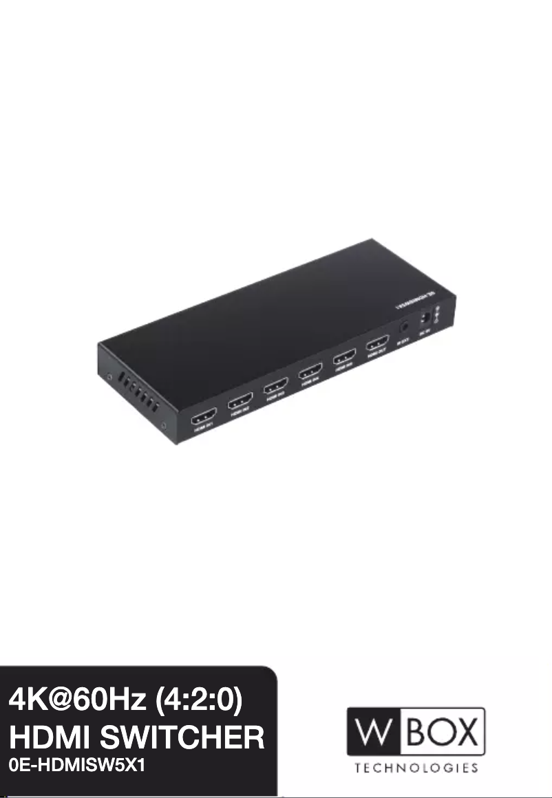 Page 1 de la notice Manuel utilisateur W Box 0E-HDMISW5X1
