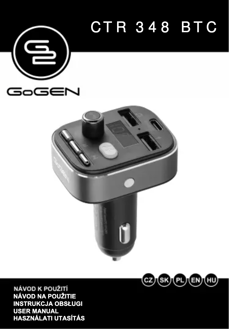 Imagen de la primera página del manual del dispositivo CTR 348 BT C
