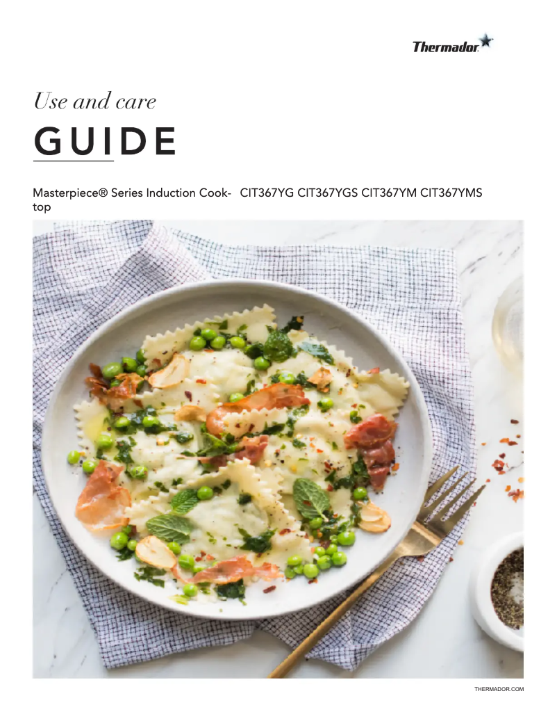 Page 1 de la notice Manuel d'utilisation et d'entretien Thermador CIT367YG