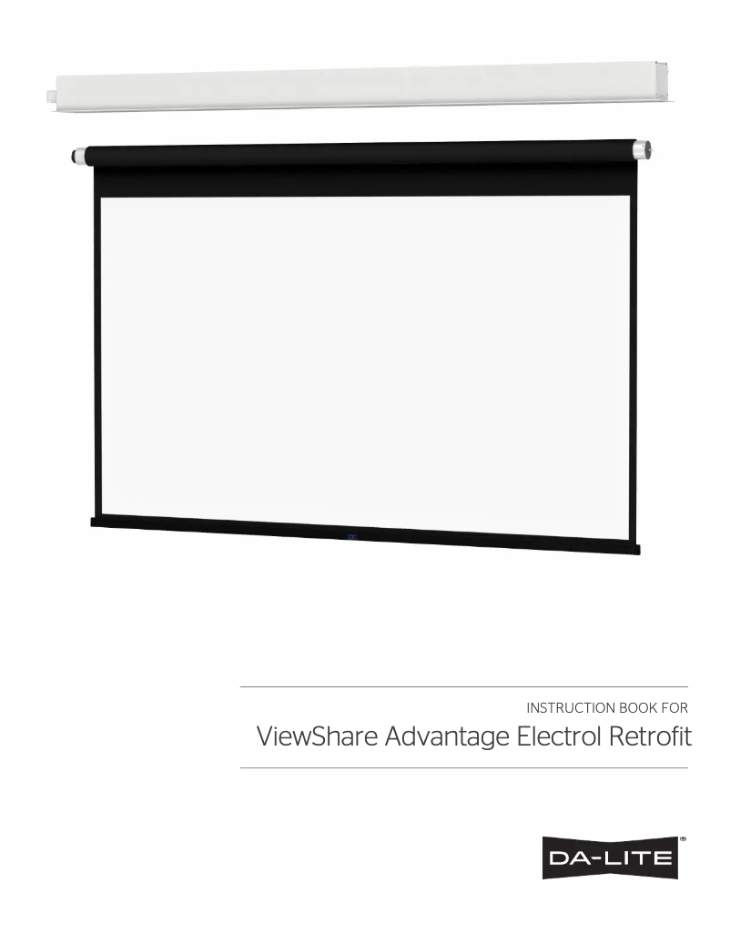 Page 1 of the manual User Manual Da-Lite ViewShare Advantage Retrofit 25055